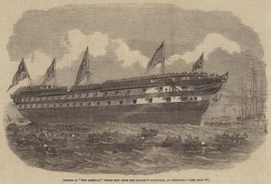 Lancering af Hannibal Steam Ship fra Majesty