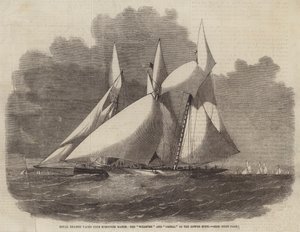 Royal Thames Yacht Club Schooner Match, Wildfire og Vestal in the Lower Hope
