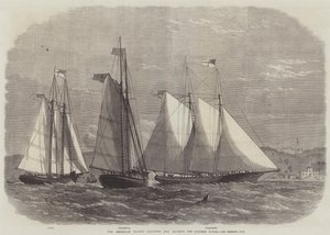 De amerikanske yachts hilser Hendes Majestæt ud for Osborne House af Edwin Weedon
