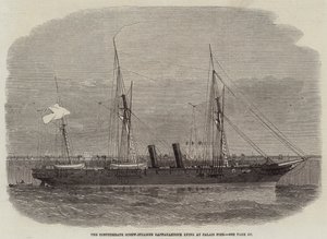 Den konfødererede skruestøder Rappahannock ligger ved Calais Pier af Edwin Weedon