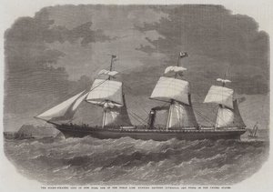 Screw-Steamer City of New York, en af Inman Line, der løber mellem Liverpool og havnene i USA af Edwin Weedon