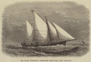 The South Australian Newspaper Press Boat, Port Adelaide af Edwin Weedon