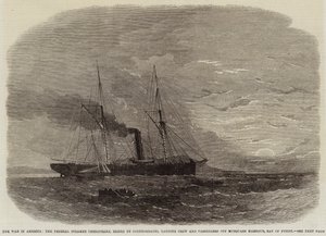The War in America, Federal Steamer Chesapeake, beslaglagt af konfødererede, landende besætning og passagerer ud for Musquash Harbour, Bay of Fundy
