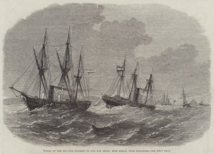 Vraget af Steamer Hydaspe på Pan Shoal Rhio-strædet, nær Singapore af Edwin Weedon