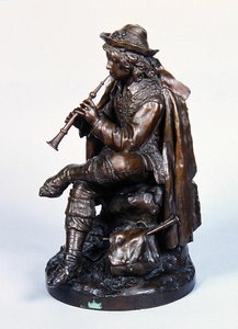 Dreng i hat, ca. 1870 (bronze) af Edwin Weissenfels