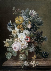 Stilleben med blomster af Eelke Jelles Eelkema