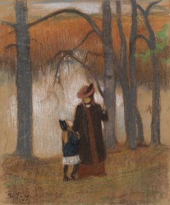 Kunstnerens kone og datter af Eero Järnefelt