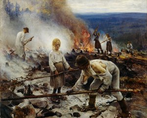Under åget brænder børstetræet