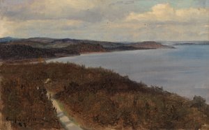Udsigt over en sø og højdedrag af Eero Järnefelt