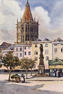 Rhinen: Koln, Köln (farvelitografi)