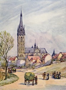 Rhinen: Wesel (farvelitografi)