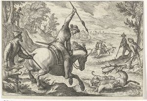 Landskab med hjortejagt Jagtscener (serietitel) Ikoner Venantum Art Varias Representantes (serietitel)