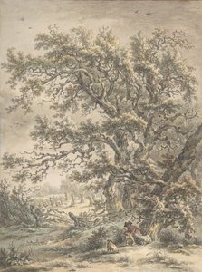 En mand hviler under et træ, n.d.