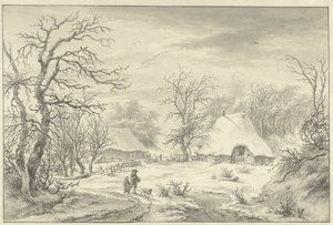 vinterlandskab af Egbert van Drielst