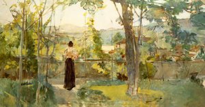 Fra min have (i Signa), ca. 1888 (olie på lærred) af Egisto Ferroni