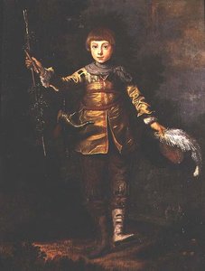 Portræt af en ung dreng, der danser i en skov af Eglon Hendrick van der (attr. to) Neer