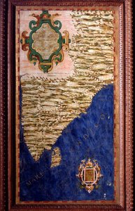 Indien Kort lavet af Egnazio Danti (1536-1586) matematiker, kosmograf og italiensk arkitekt. Omkring 1567. Firenze, Palazzo Vecchio, Sala del Mappamondo