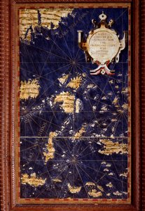 Kort over Molukkerne lavet af Egnazio Danti (1536-1586), matematiker, kosmograf og italiensk arkitekt. Omkring 1567. Firenze, Palazzo Vecchio, Sala del Mappamondo af Egnazio Danti