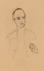 2022 NYR 20682 0724 001(egon schiele siddende dreng med foldede hænder portrætstudie dr oska011034) af Egon Schiele
