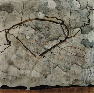 Efterårstræ i turbulent luft, 1912 af Egon Schiele