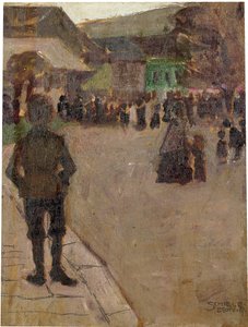 Før Leopoldidagen i Klosterneuburg, 1907 af Egon Schiele