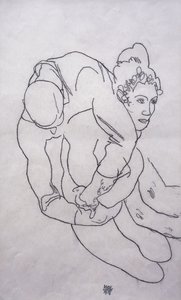 At blive omfavnet; Uarmende, 1918 af Egon Schiele