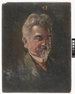 Portræt af Leopold Czihaczek i trekvartprofil af Egon Schiele