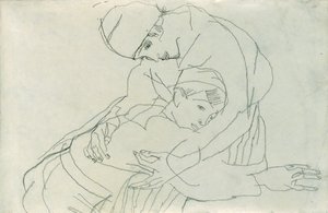 Omfavnelse, 1914 af Egon Schiele