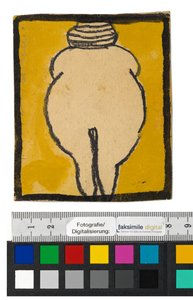 Entwurf für eine Wanddekoration im Atelier Wattmanngasse (Venus von Willendorf) af Egon Schiele