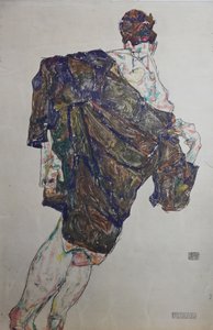 Figur med kappe, 1913. af Egon Schiele