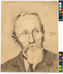 Portræt af en herre med fuldskæg af Egon Schiele