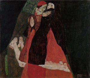 Kardinal og nonne („Kærtegn”) af Egon Schiele