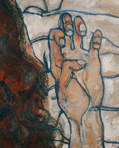 Liegende Frau (maleri på lærred) af Egon Schiele