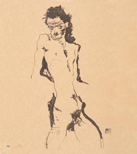 Mandligt nøgen-selvportræt, 1912.