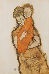 Mor og barn, 1914 af Egon Schiele