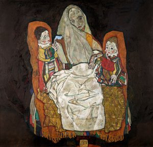 mor med to børn III af Egon Schiele