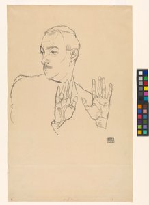 Portræt af Arthur Roessler af Egon Schiele