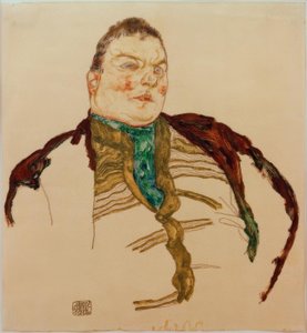 Portræt af en tyk mand af Egon Schiele