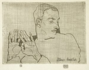 Portræt af Arthur Roessler af Egon Schiele