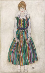 Portræt af Edith Schiele, kunstnerens hustru af Egon Schiele