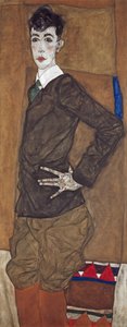 Portræt af Erich Lederer, 1912-13 (olie og gouache på lærred)