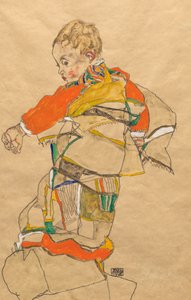 Portræt af et barn (Anton Peschka, Jr.) af Egon Schiele