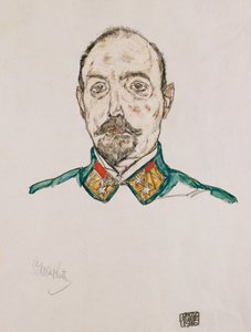 Portræt af en førstebetjent, 1916 af Egon Schiele