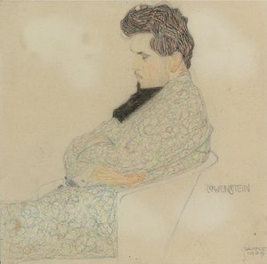 Portræt af komponisten Arthur Löwenstein, 1909 af Egon Schiele