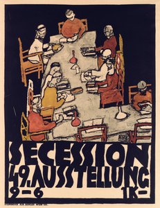 Plakat reklame Secession 49 Udstilling af Egon Schiele