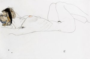 Liggende nøgen kvinde, 1912