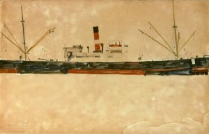 Skibe i havnen i Trieste af Egon Schiele