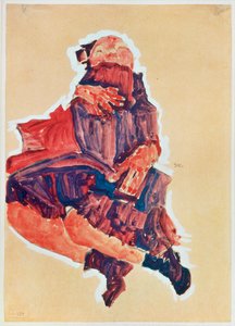 Schlafendes Kind [Sovende barn] af Egon Schiele