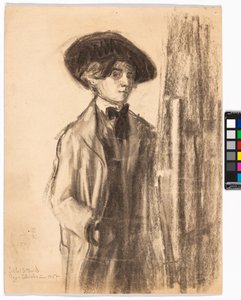 Selvportræt (?) af Egon Schiele