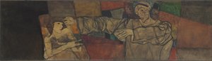 Selvportræt med model af Egon Schiele